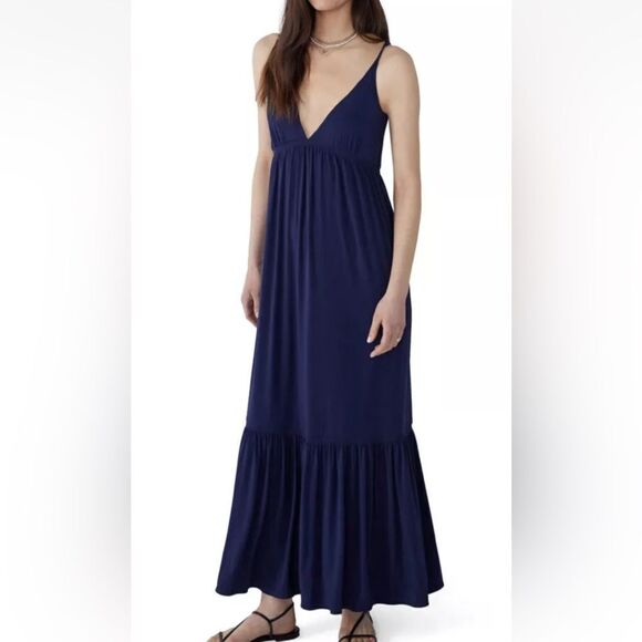 NWT Favorite Daughter The Weekend Blue Maxi Dress in Navy sz M 228$ - Picture 8 of 8